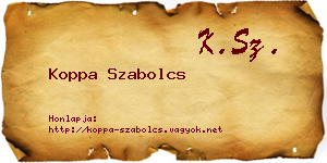 Koppa Szabolcs névjegykártya